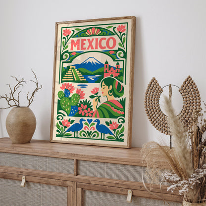 Mexico Colorful Travel Poster