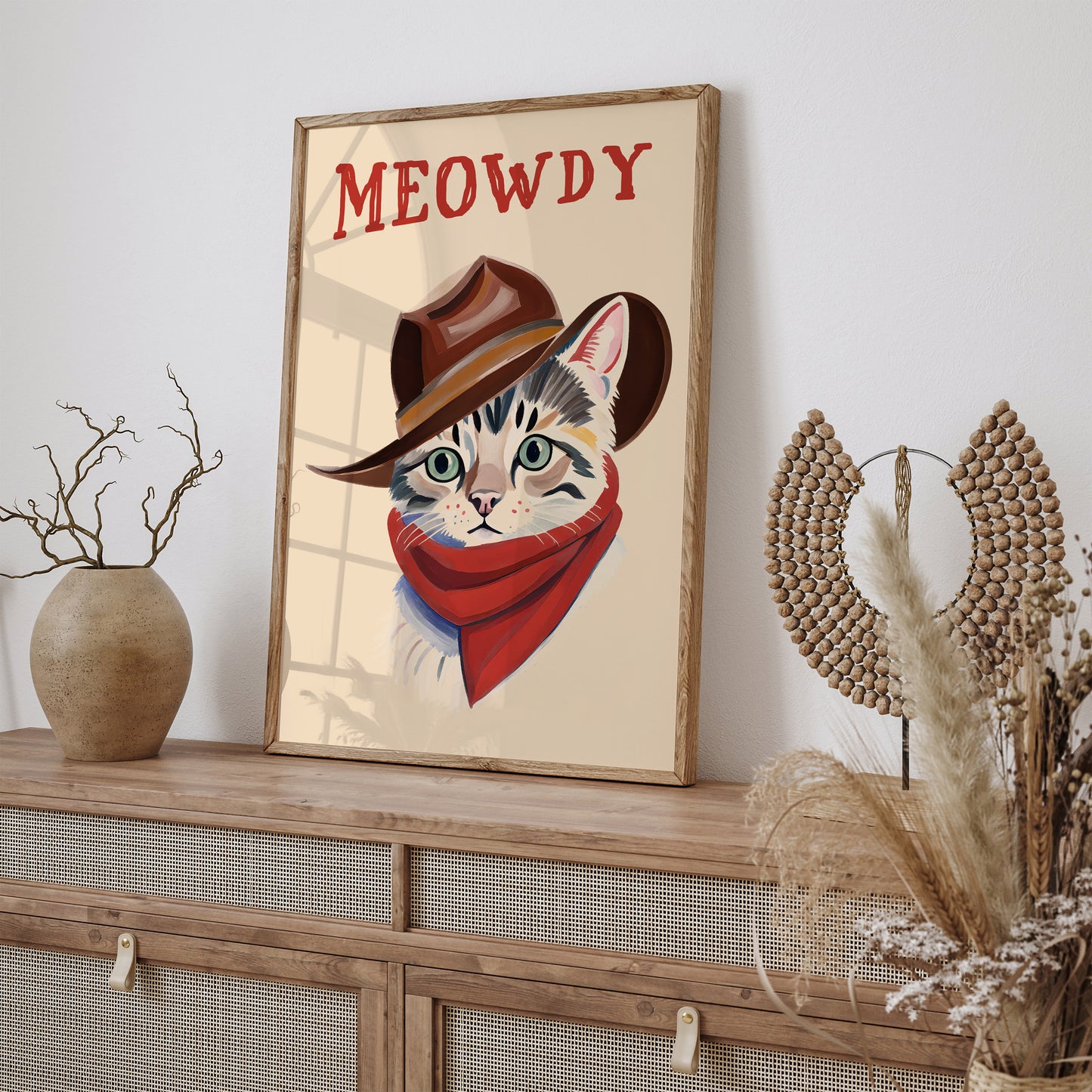 Meowdy Cat Cowboy Poster