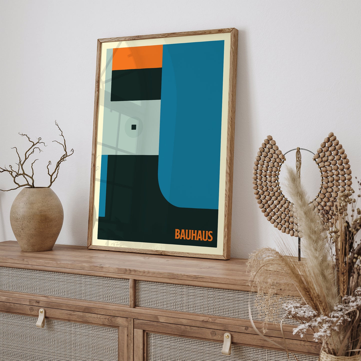 Bauhaus Minimalist Shapes Poster