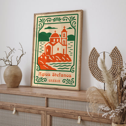 Agios Stefanos Greece Poster