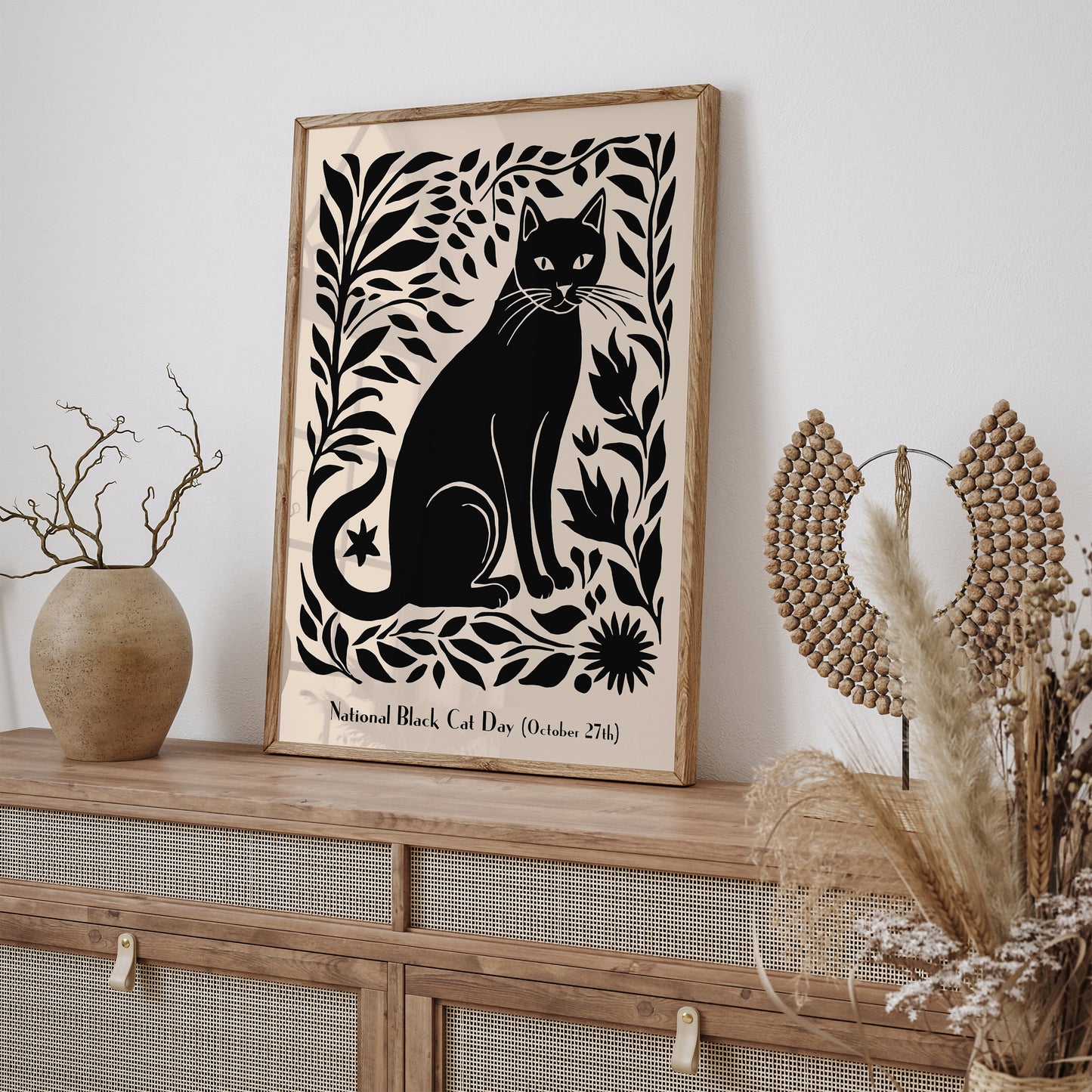 National Black Cat Day Art Print