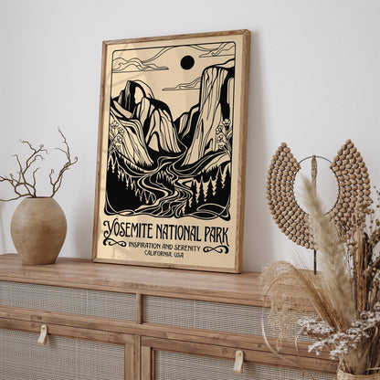 Vintage Yosemite National Park Poster