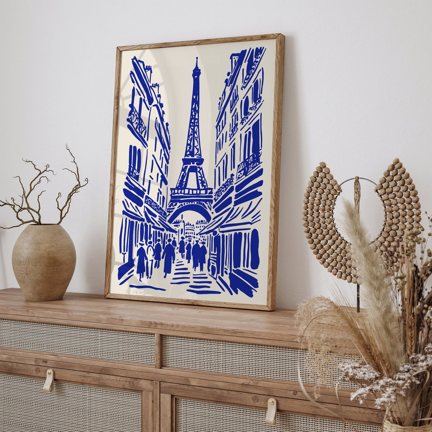 Eiffel Tower Paris France Blue Poster