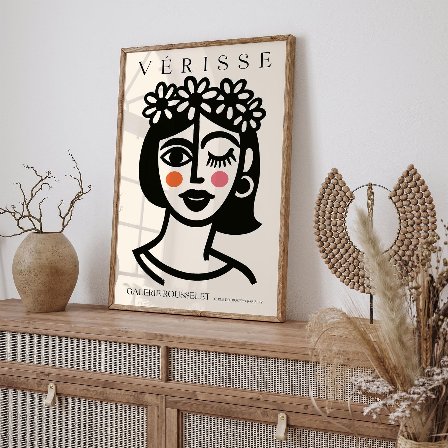 Girl with Flower Crown – Verisse Galerie Rousselet Art Print