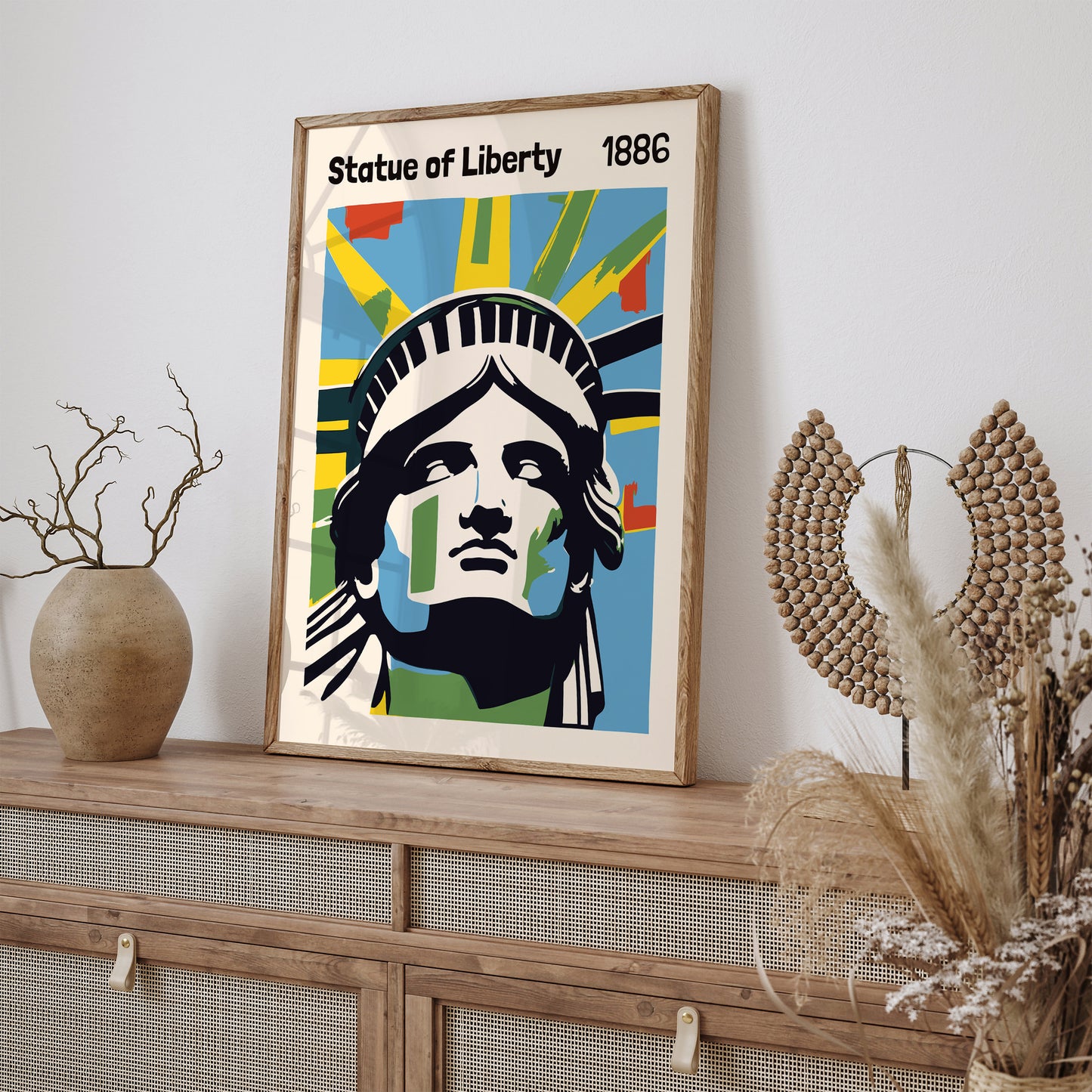 Statue of Liberty Poster Mid-Century Modern