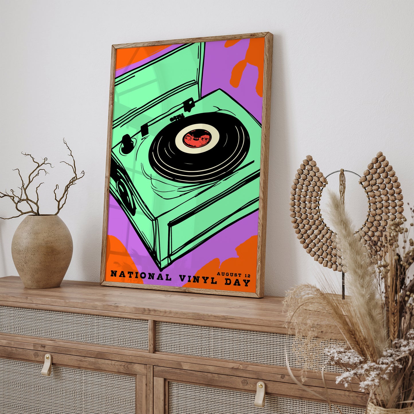 National Vinyl Day Retro Colorful Poster