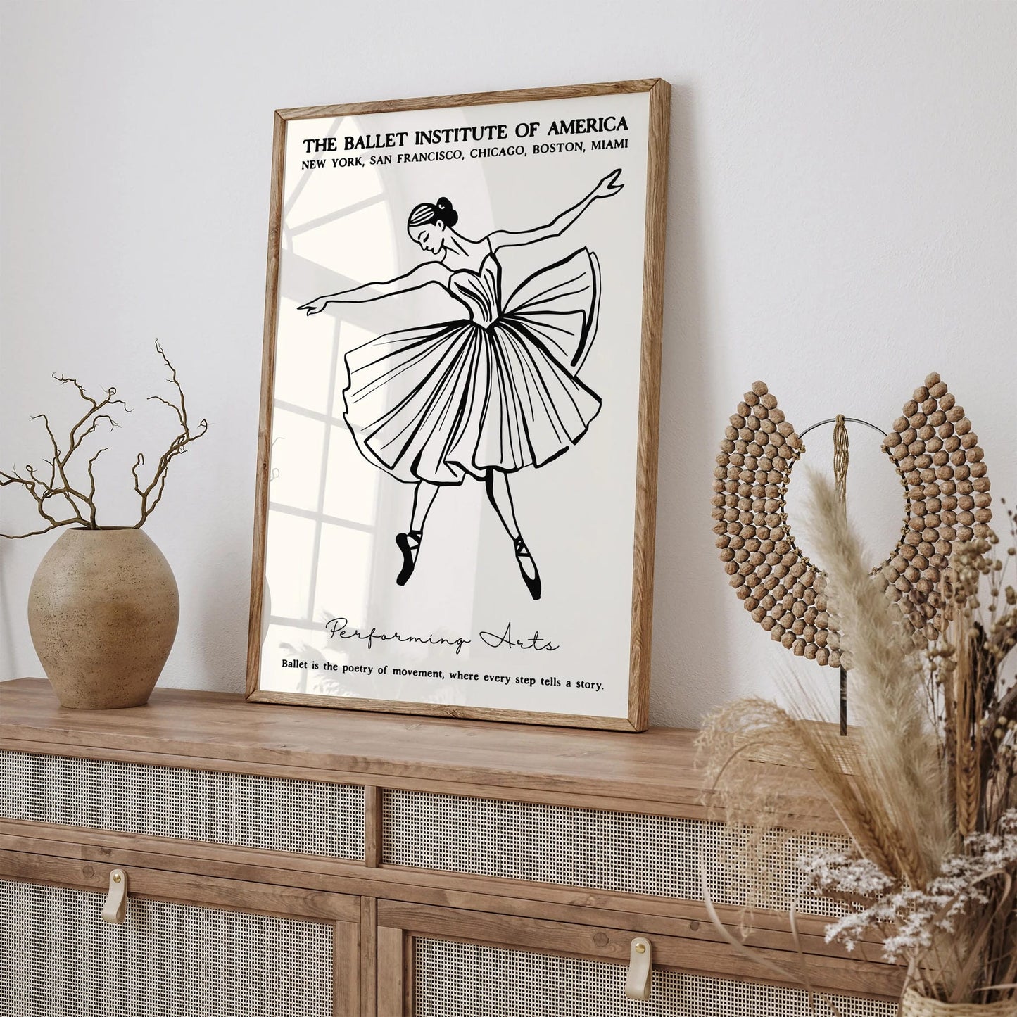 Black and White Ballet Poster
