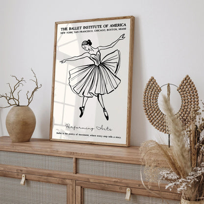 Black and White Ballet Poster