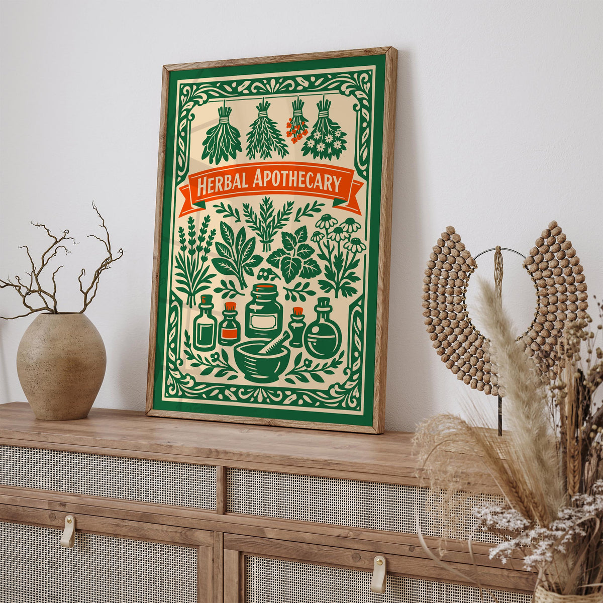 Herbal Apothecary Vintage Art Poster