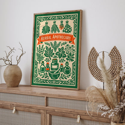 Herbal Apothecary Vintage Art Poster
