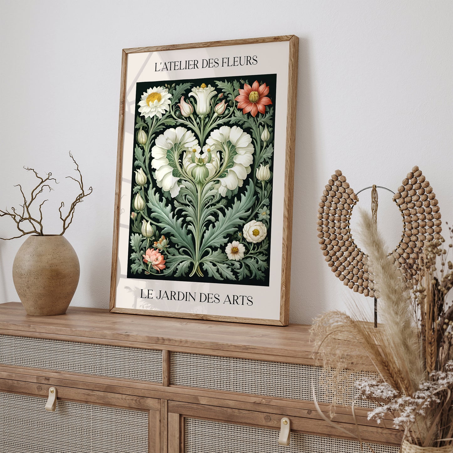 L'Atelier des Fleurs Poster in William Morris Style