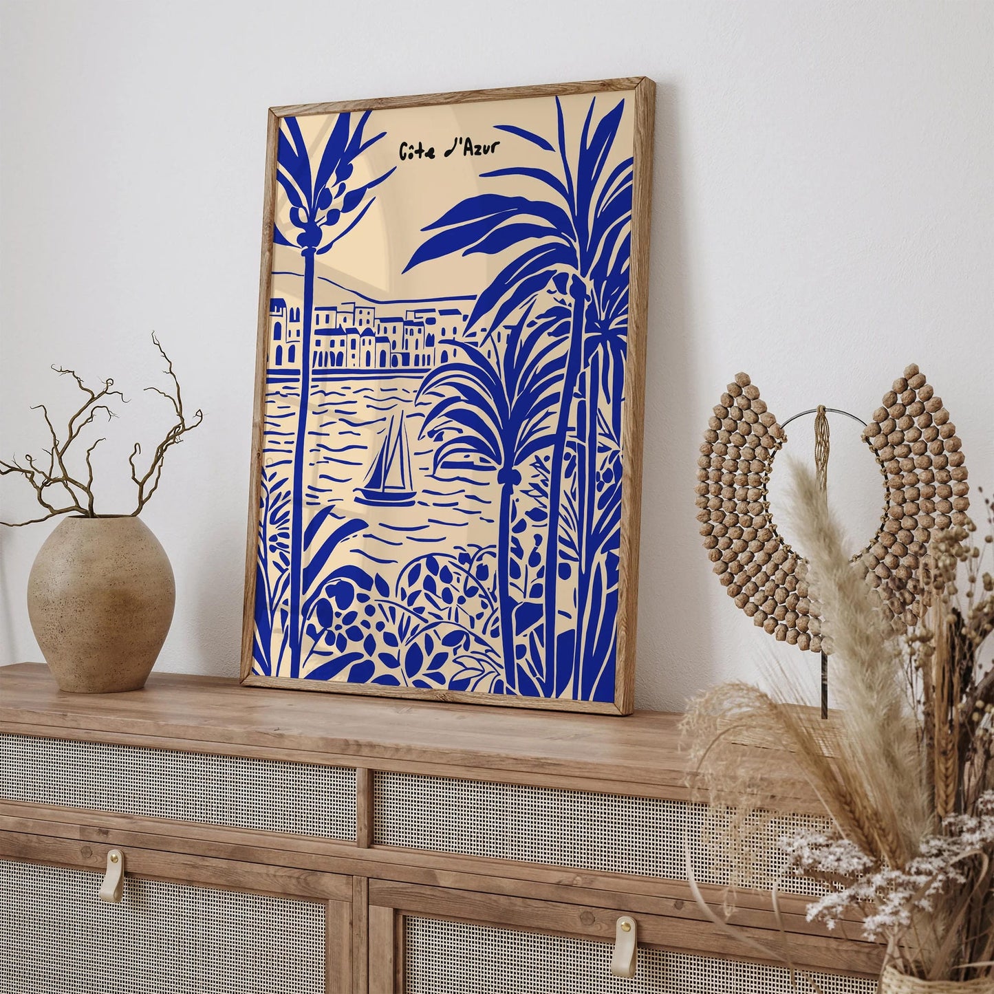 Cote d Azur French Riviera Blue Poster 2025