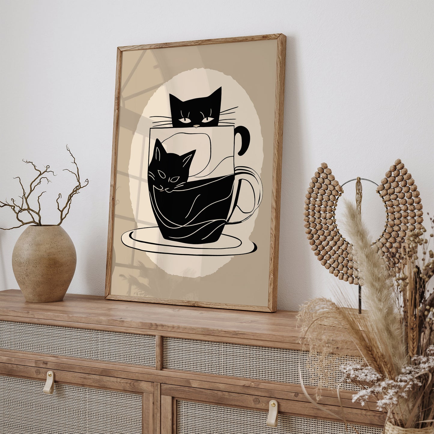 Cat Coffee Lover - Kitchen Wall Art