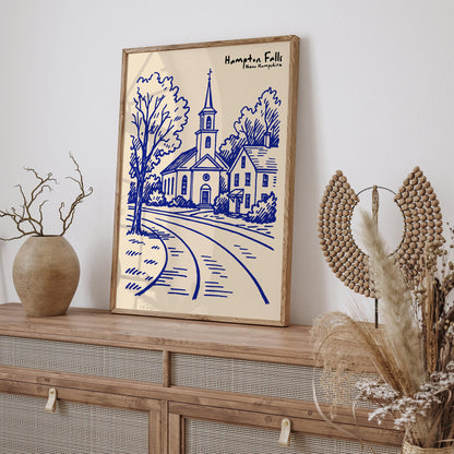 Hampton Falls New Hampshire Travel Poster