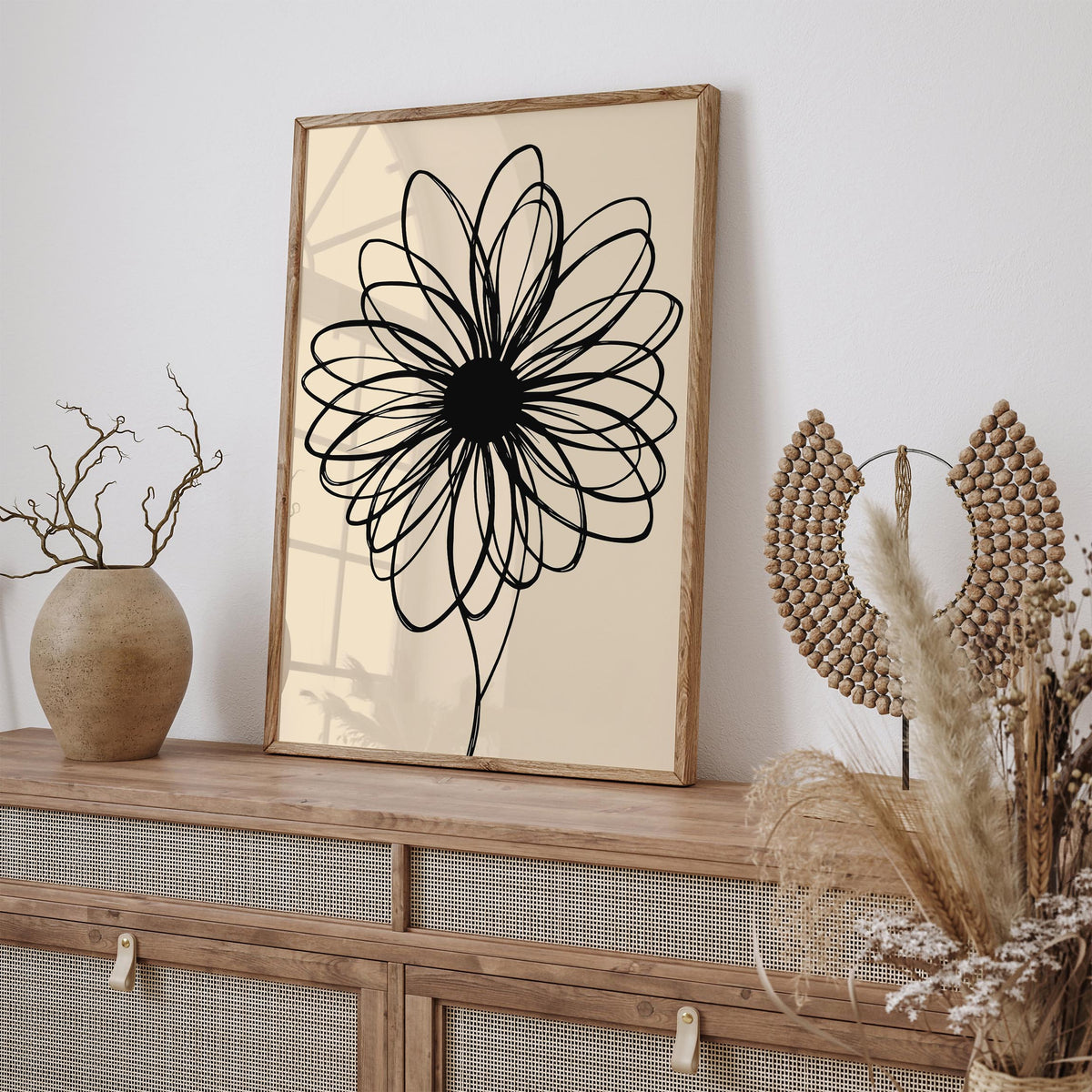 Minimalist Floral Line Art Poster