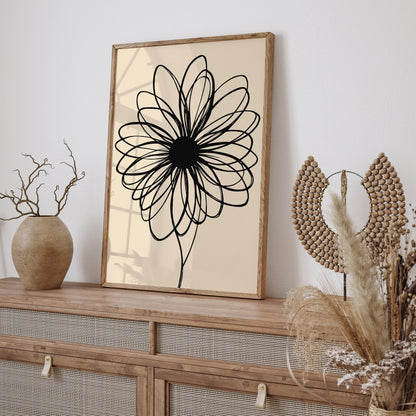 Minimalist Floral Line Art Poster