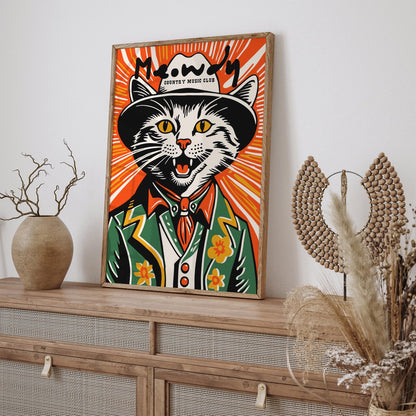 Meowdy Country Music Club Poster