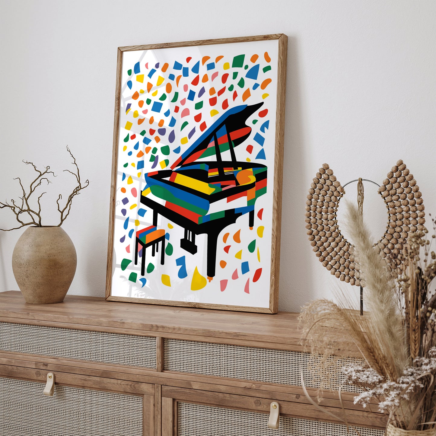 Colorful Grand Piano Poster