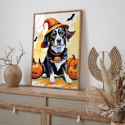 Halloween Time Funny Dog Art Print