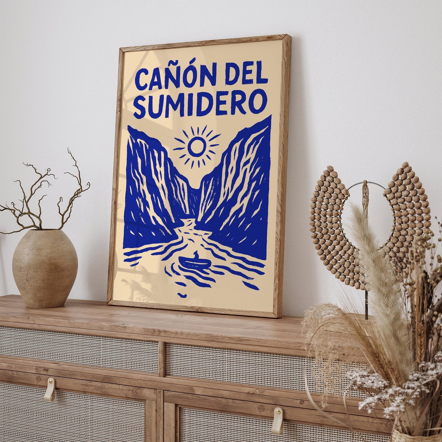 Cañón del Sumidero Poster - Blue Mexico Canyon Wall Art