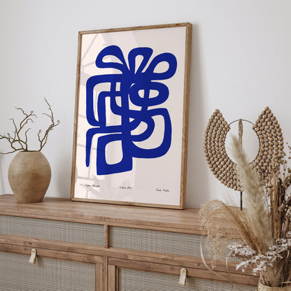 Fever Studio Blue Abstract Poster