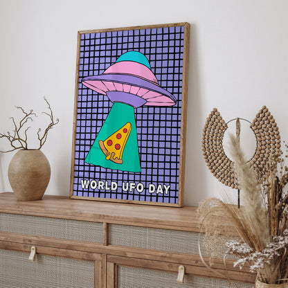 World UFO Day Cute Poster