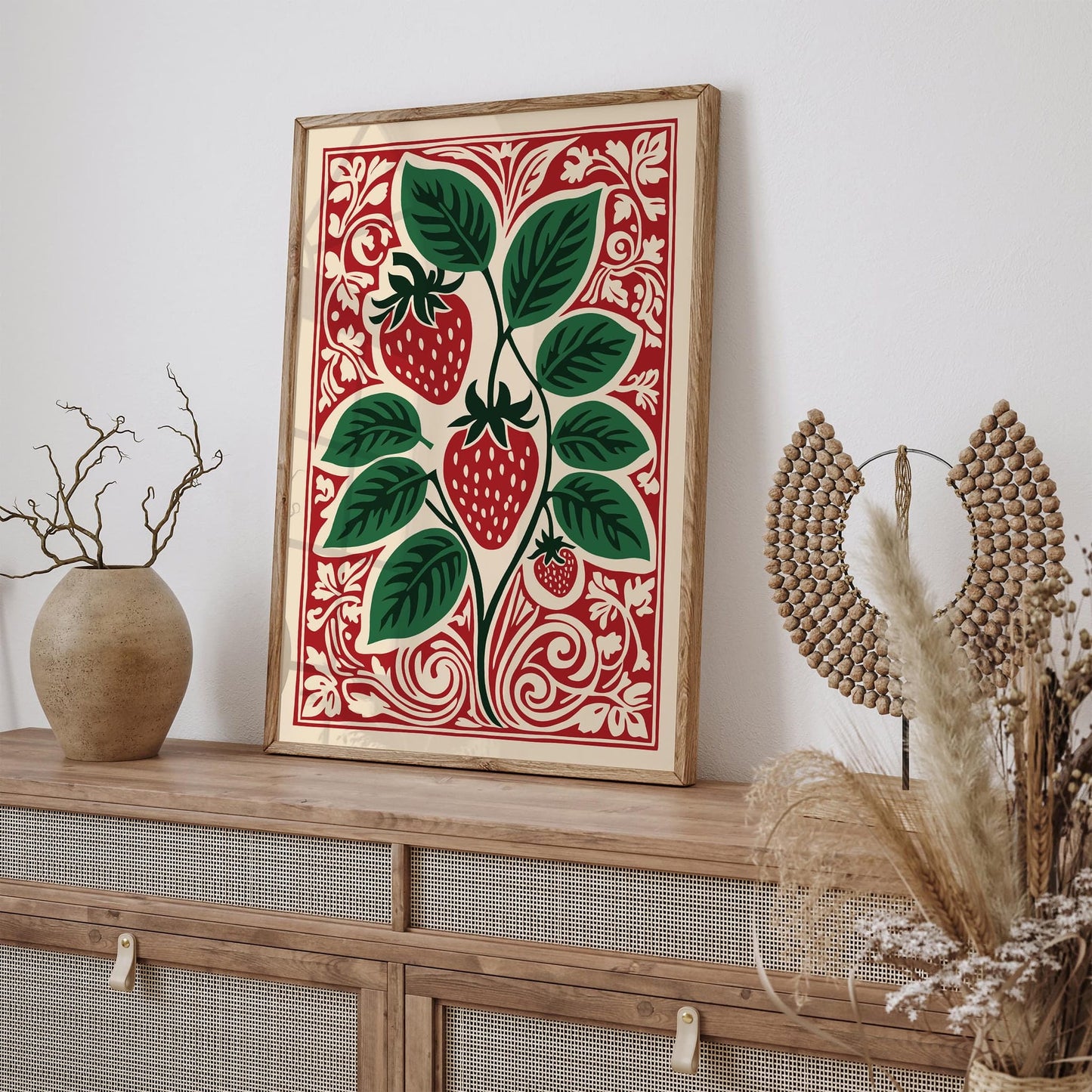 Strawberry Fruit Poster - Kitchen Wall Decor