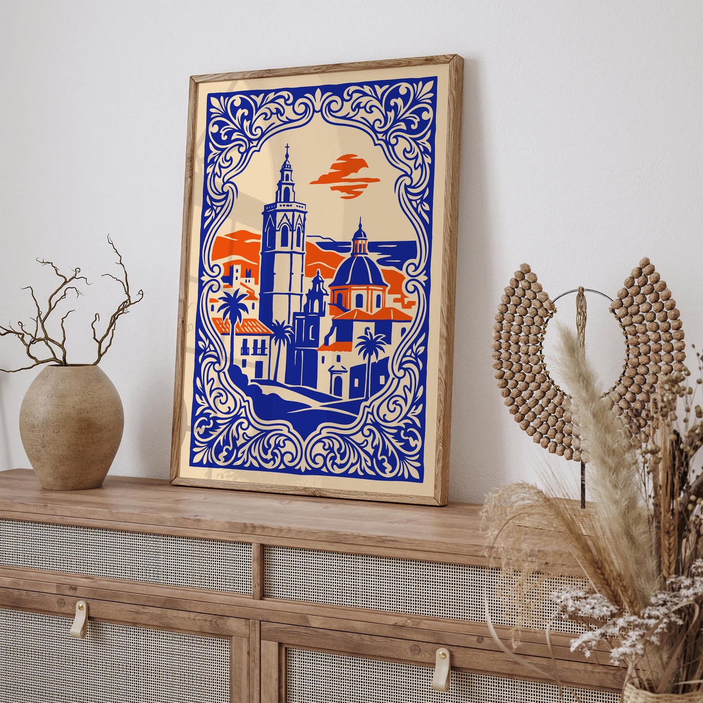 Valencia Travel Cityscape Poster