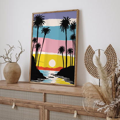 Sunset California Art Print