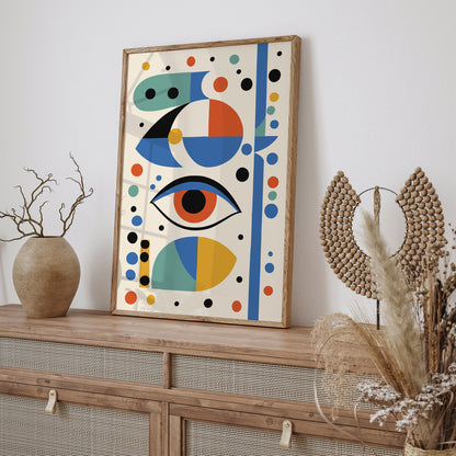 Mid Century Modern Eye Poster