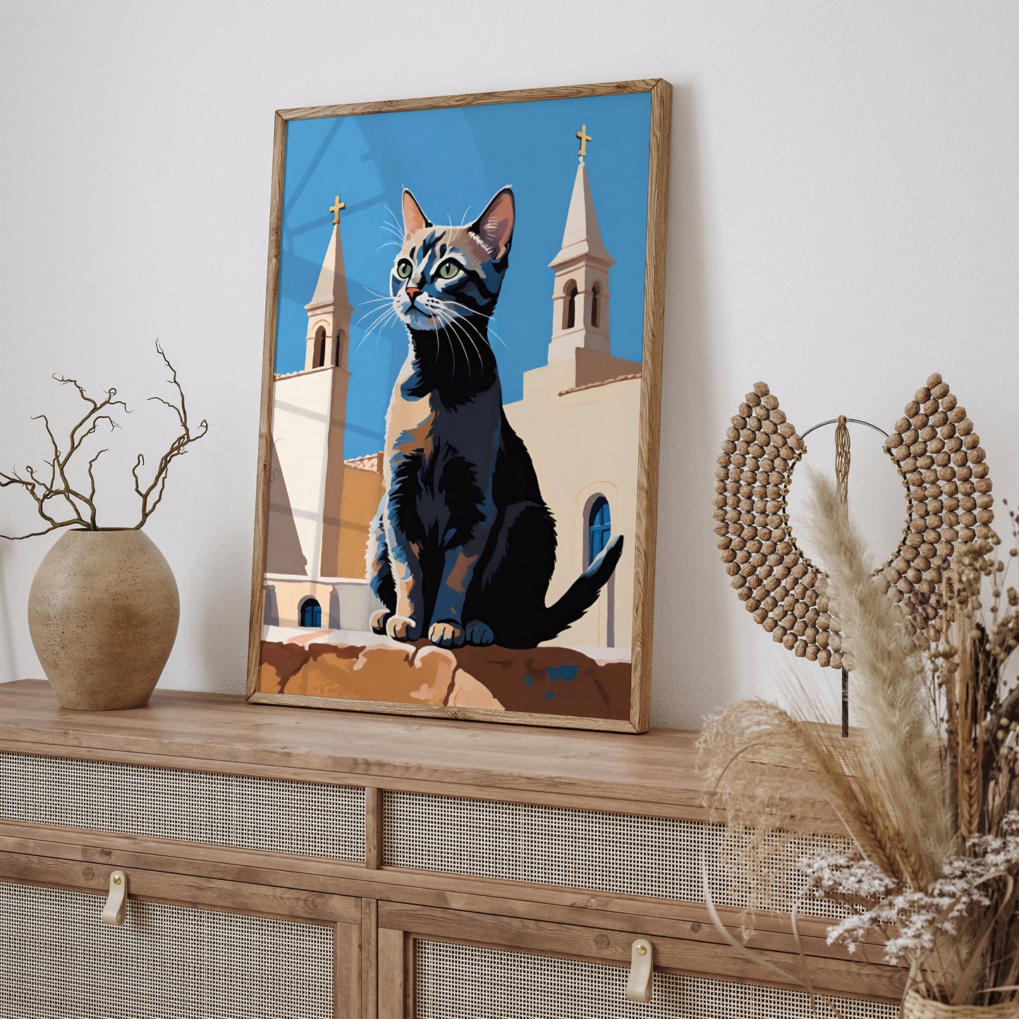 Priest Cat Quirky Wall Art Poster