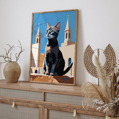 Priest Cat Quirky Wall Art Poster