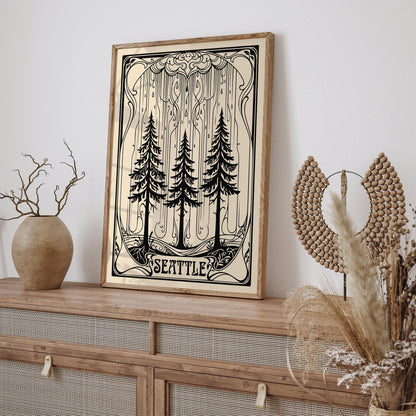 Art Deco Seattle Travel Poster