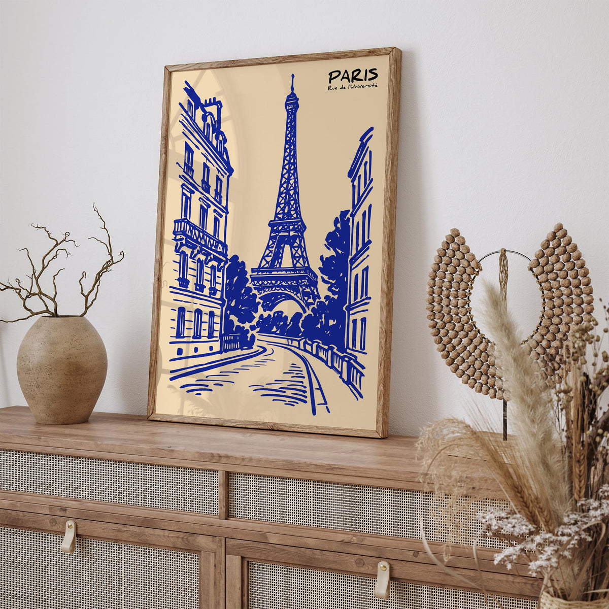 Paris Rue de l'Université Travel Poster