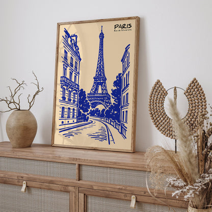 Paris Rue de l'Université Travel Poster