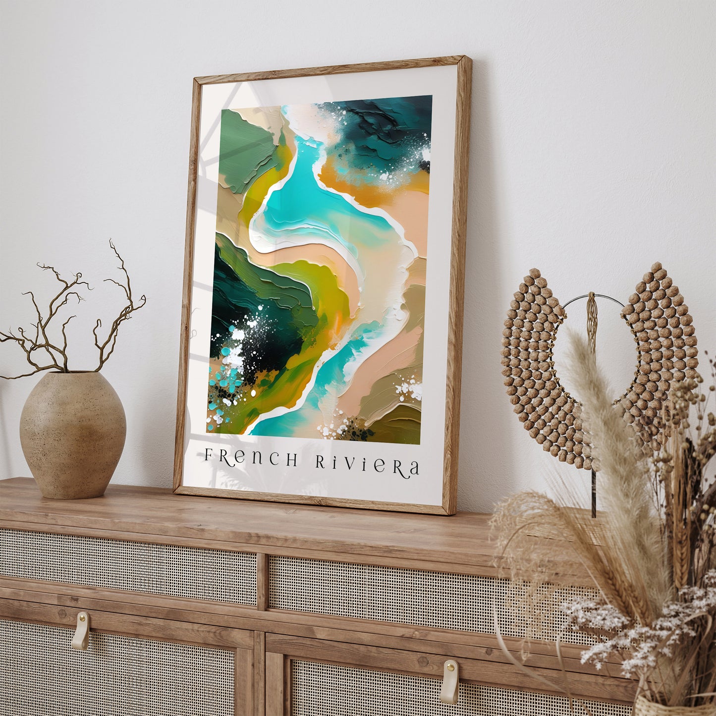 French Riviera, Abstract Scenic Art Print