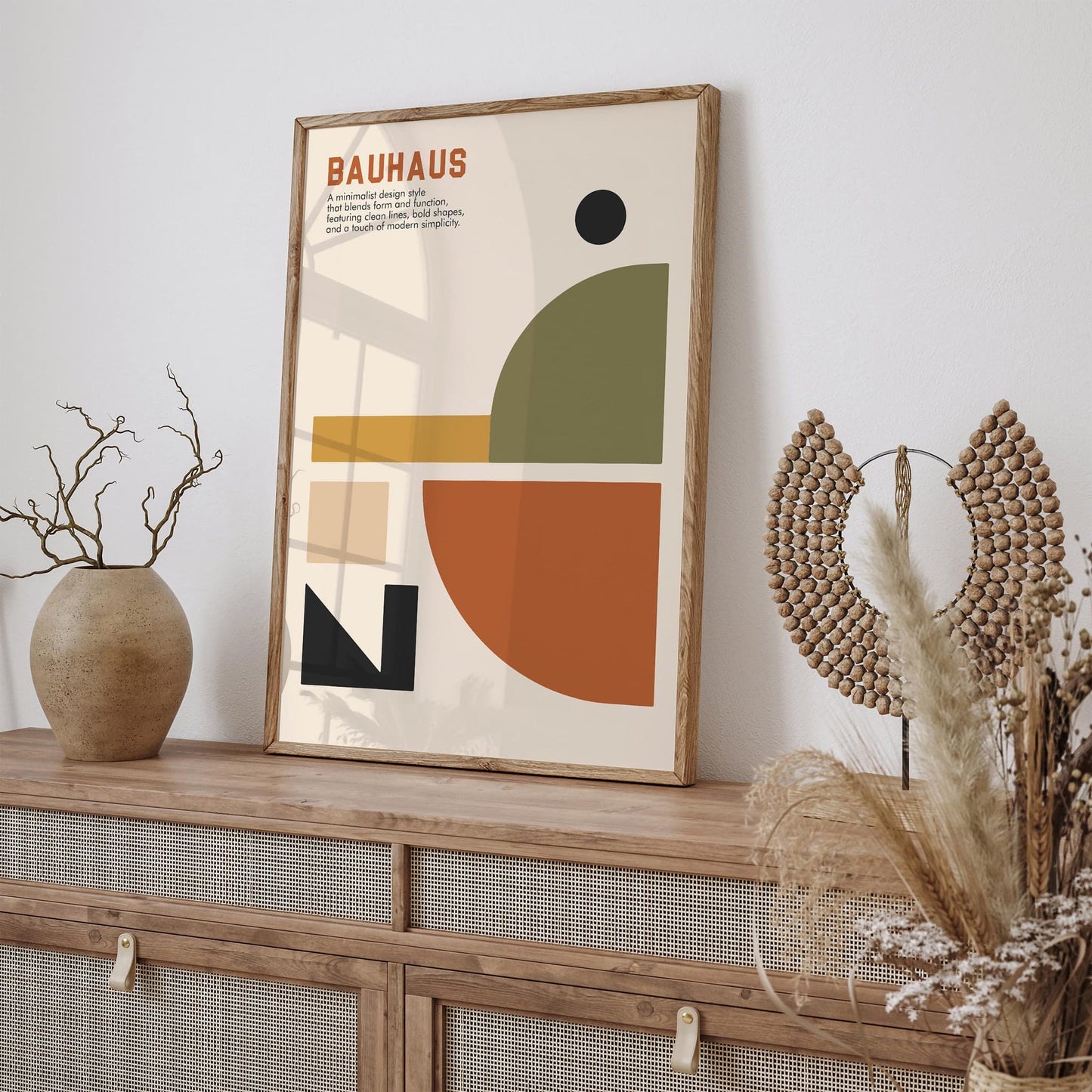 Bauhaus Definition Poster - Geometric Minimalist Art Print