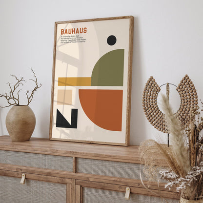 Bauhaus Definition Poster - Geometric Minimalist Art Print