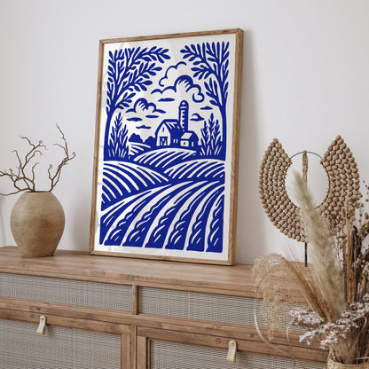 Iowa Blue Landscape Poster 2025