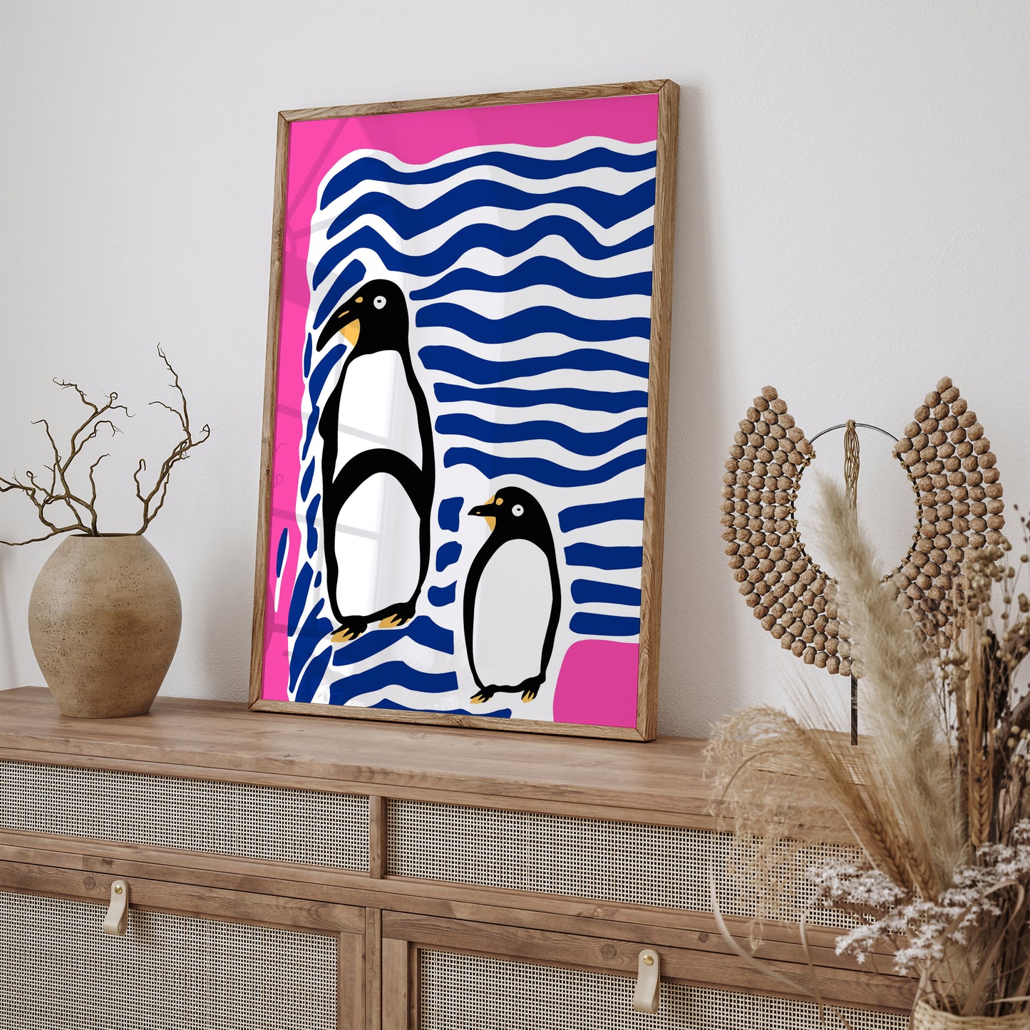 Cute Penguins Artistic Wall Art Print