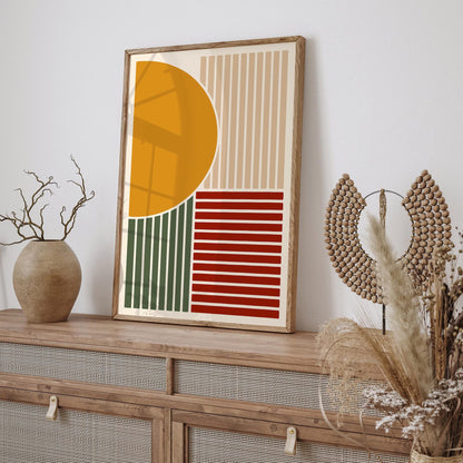 Mid Century Modern Print - Geometric Trendy Wall Art 2025