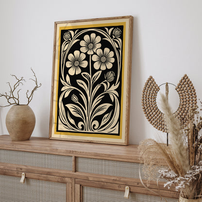 Art Nouveau Floral Vintage Art Print