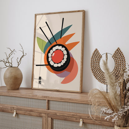 Minimalist Japanese Sushi Poster