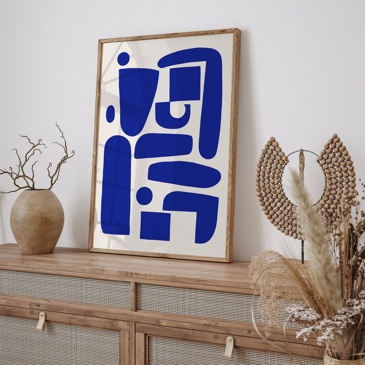 Blue Aesthetic Blocks Wall Art Print