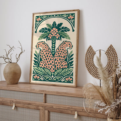 Jungle Bohemian Cheetah Wall Art Print