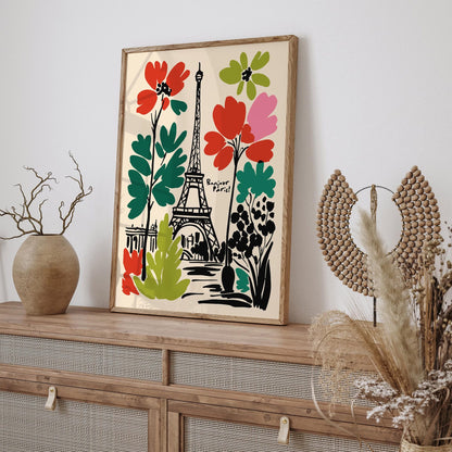 Bonjour Paris! Travel Eclectic Wall Art Print