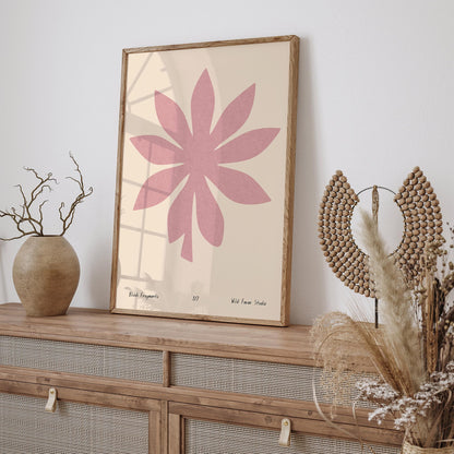 Pink Abstract Minimalist Cut Outs Wall Art