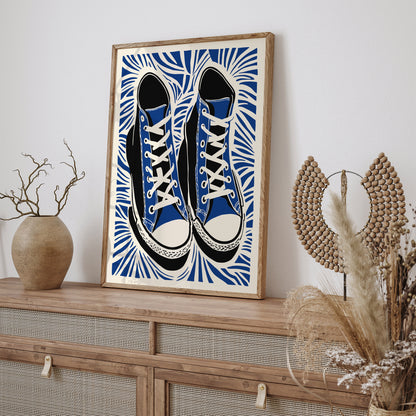 All-Star High-top Sneakers Art Print