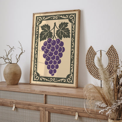 Bunch of Grapes Art Print - Kitchen Victorian Style Wall Art