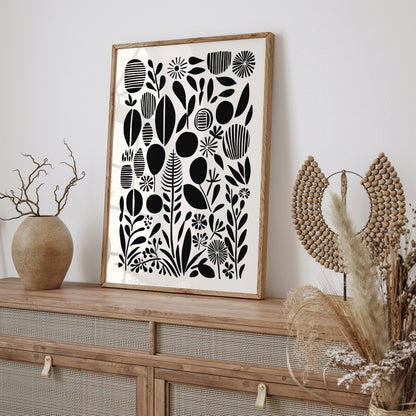 Black & White Abstract Poster Print